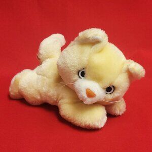 Vintage Ace Yellow Cat Kitten Plush Stuffed Toy Animal